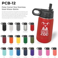 Polar Camel 12oz Stainless Steel Water Bottle. Screw on lid with... from ASI...
