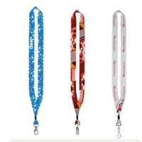 3/4" Dye-Sublimated Lanyard with Silver Tone Metal Crimp