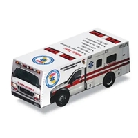 Foldable Die-cut Ambulance,Full Color Digital