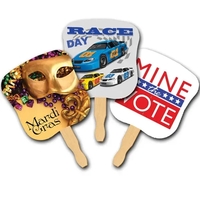 Hourglass Shape Hand Fan, Full Color Digital