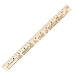 Back-to-School "U" Color Rulers - Natural wood finish