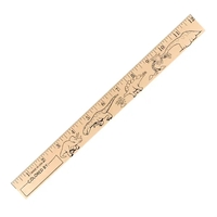 Dinosaurs "U" Color Rulers - Natural wood finish