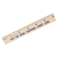 6" Natural Finish Flat Wood Ruler