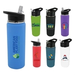 Halcyon® 20 oz. Sports Bottle with Flip Straw Lid, Full Col