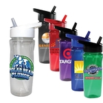 18 oz. Poly-Saver PET Bottle with Straw Cap, Full Color Digi