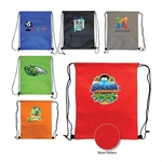 Wave NW Drawstring Backpack, Full Color Digital