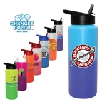 Mood 32 oz. Sports Bottle With Straw Cap Lid, Full Color Dig