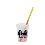 Mood 12 oz. Rainbow Confetti Cup/Straw/Lid Set