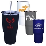 Halcyon® 20 oz. Tumbler with Stainless Straw/Flip Top Lid