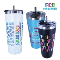22 oz. Memphis Tumbler with Flip Top/Stainless Steel Straw L