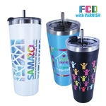 22 oz. Memphis Tumbler with Flip Top/Stainless Steel Straw L