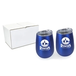 Halcyon® 12 oz. Stainless Steel Wine Glass with Acrylic Lid