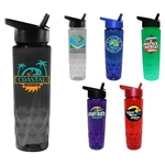 RECYCLED PET - 24 oz. Bottle with Straw Cap, Full Color Digi