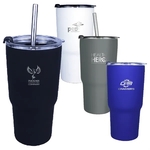 Halcyon® 20 oz. Tumbler with Stainless Straw/Flip Top Lid,