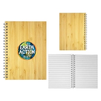 5" X 7" Bamboo Spiral Notebook