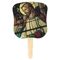 Stock Design Hand Fan-Jesus, Full Color Digital
