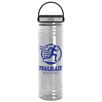 Slim Cylinder Design 24 oz Transparent Sport Bottles with EZ-Grip Lid.......