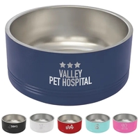 Polar Camel stainless steel 64-ounce pet bowls.... from ASI 74601 Calico