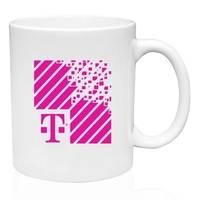 White, C handle mug made of ceramic.... from ASI 68366 Makana Line LLC