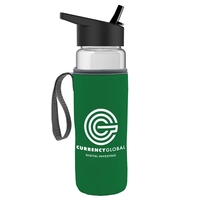 24 Oz Bottle- Flip Straw Lid & Insulator Caddy... from ASI 40480 Koozie Group