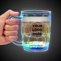 16 oz. clear plastic drink stein with built-in multi-colored LED lights.......