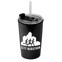 14 oz. Metallic Tumbler with 2-in-1 Flip and Straw lid. Top... from ASI 40480...