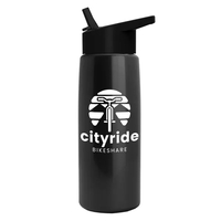 26 oz Metallic Bottle with Flip Straw lid... from ASI 40480 Koozie Group