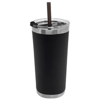 Garyline® Insulated Stainless Steel Tumbler with Straw - ...