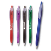 This conveniently designed pen has vibrant translucent colors and clear...