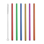Single anodized aluminum straw - Straight (6mm)