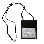 Bonded Leather Badge Holder with Cell Phone Pocket