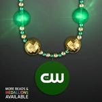 St. Patrick's Day Party Necklace with Green Medallion