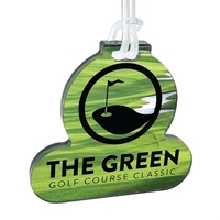 Customizable acrylic luggage bag tags with a full color graphic under... from...
