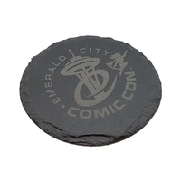 Slate coasters with 4 rubber feet and etched graphics.... from ASI 72521...