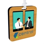 Custom Bamboo UV color Bag Tag