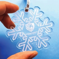 Laser-etched clear acrylic ornament.... from ASI 72521 Morris Magnets / Laser...