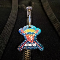 Acrylic zippers made with 1/16" clear acrylic with 1/16" black acrylic......