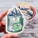 Ultra Vivid Maple Wood Stickers