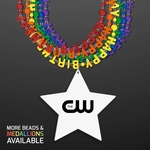 Happy Birthday Party Necklaces w/ Star Medallion (NO LED)