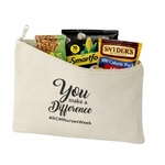 Organic Zipper Travel Pouch with Snacks