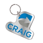 Custom Shape Acrylic Key Ring - Metallic - up to 4 sq. in.