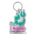 Custom Shape Acrylic Key Ring - Metallic - up to 6 sq. in.