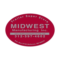 Premium 3M Scotchcal 3650 White Vinyl Square Corner Decal