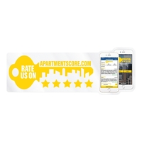 Full color vinyl clear static cling face custom die cut decal.... from ASI...