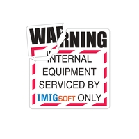 White Destructible Acrylic Security Die Cut Decal