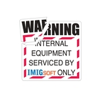 White Destructible Acrylic Security Die Cut Decal