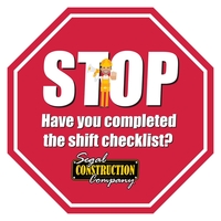 Rough Surface White Overlaminated Die Cut Decal