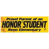 3" x 9" rectangle bumper sticker made of flexible vinyl with... from ASI...