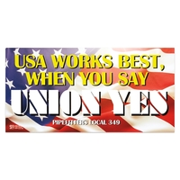 3 3/4" x 7 1/2" bumper sticker made of durable vinyl... from ASI 56950 Gill...