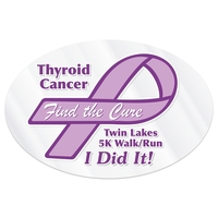 Clear Polyester Oval Bumper Sticker (4"x6")